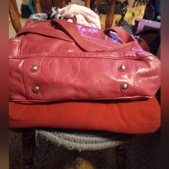 Coach Pink Patent Leather Baby Bag F19911 - Picture 10 of 16